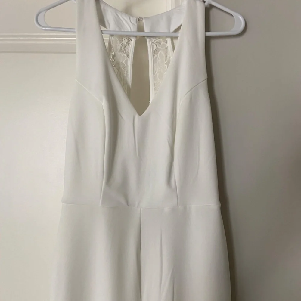 White Bridal Jumpsuit - Picture 2 of 4